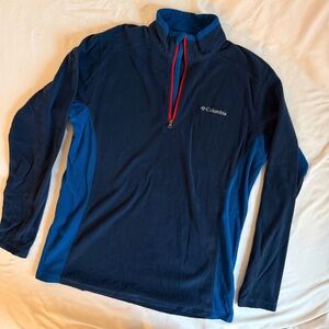 Men’s Columbia Blue Pullover with Red Accent